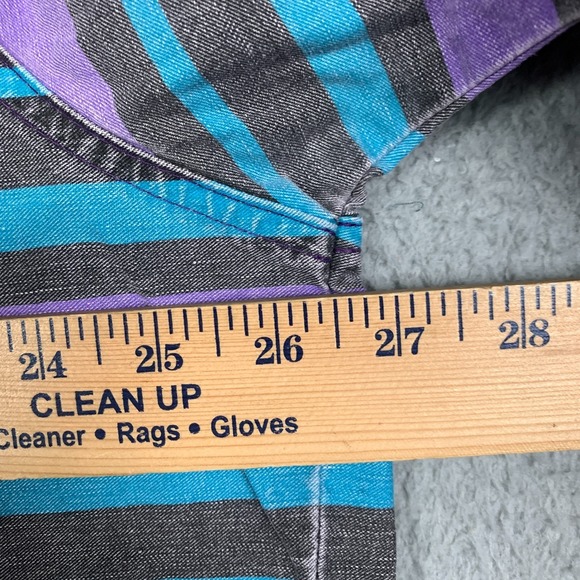 Vintage Wrangler Brushpopper Shirt Men's 19/37 Cowboy Striped VTG 80s 90s EUC - Picture 6 of 8